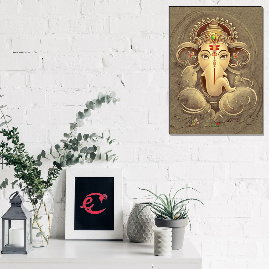 6MM MDF Lord Ganesha Satin Matt Texture UV Art Painting Kafalo