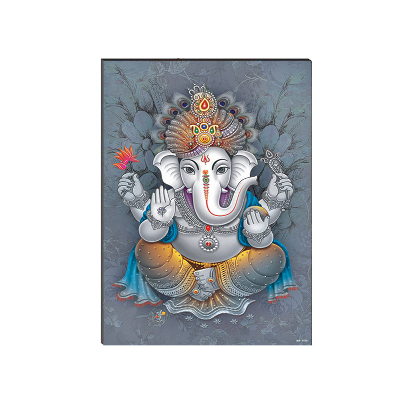 6MM MDF Lord Ganesha Satin Matt Texture UV Art Painting Kafalo
