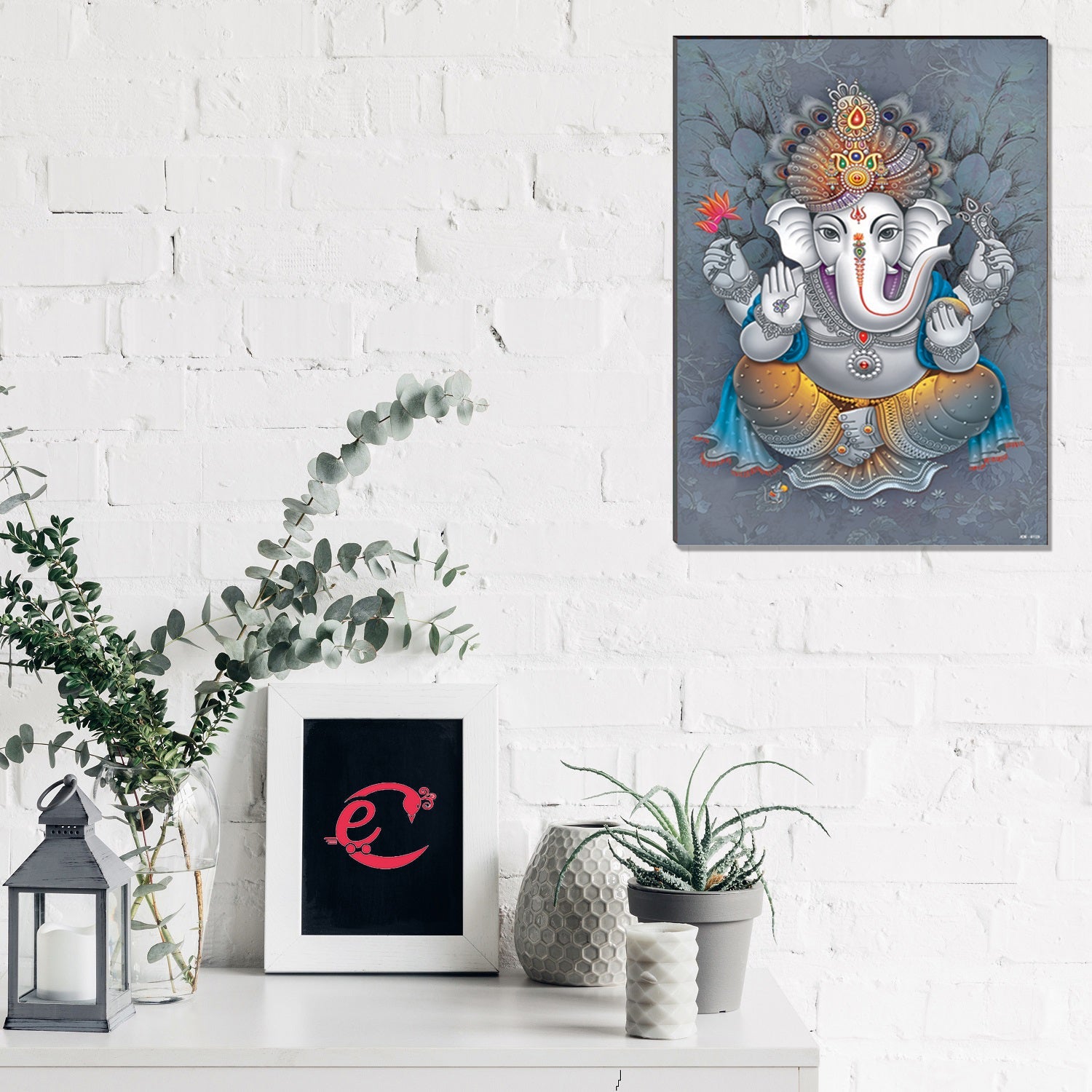 6MM MDF Lord Ganesha Satin Matt Texture UV Art Painting Kafalo
