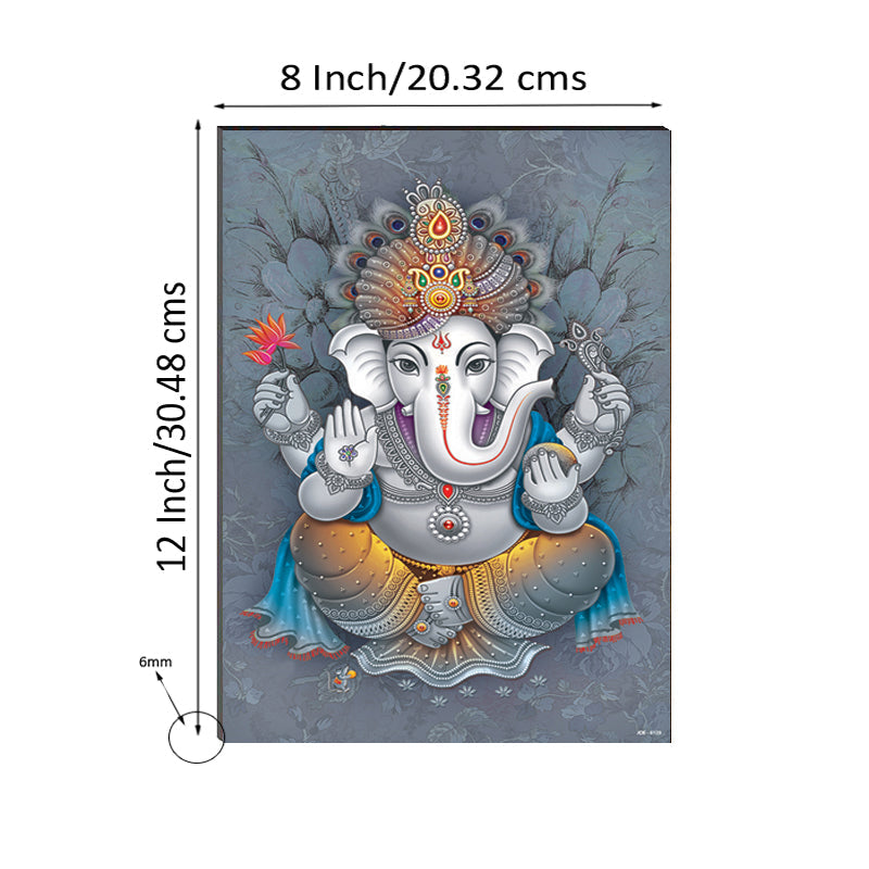 6MM MDF Lord Ganesha Satin Matt Texture UV Art Painting Kafalo