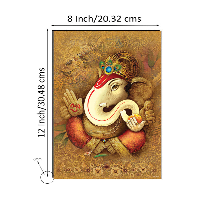 6MM MDF Lord Ganesha Satin Matt Texture UV Art Painting Kafalo