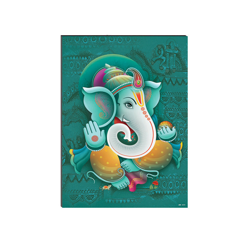6MM MDF Lord Ganesha Satin Matt Texture UV Art Painting Kafalo