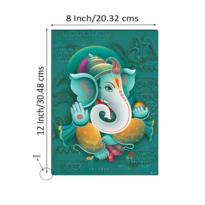 6MM MDF Lord Ganesha Satin Matt Texture UV Art Painting Kafalo