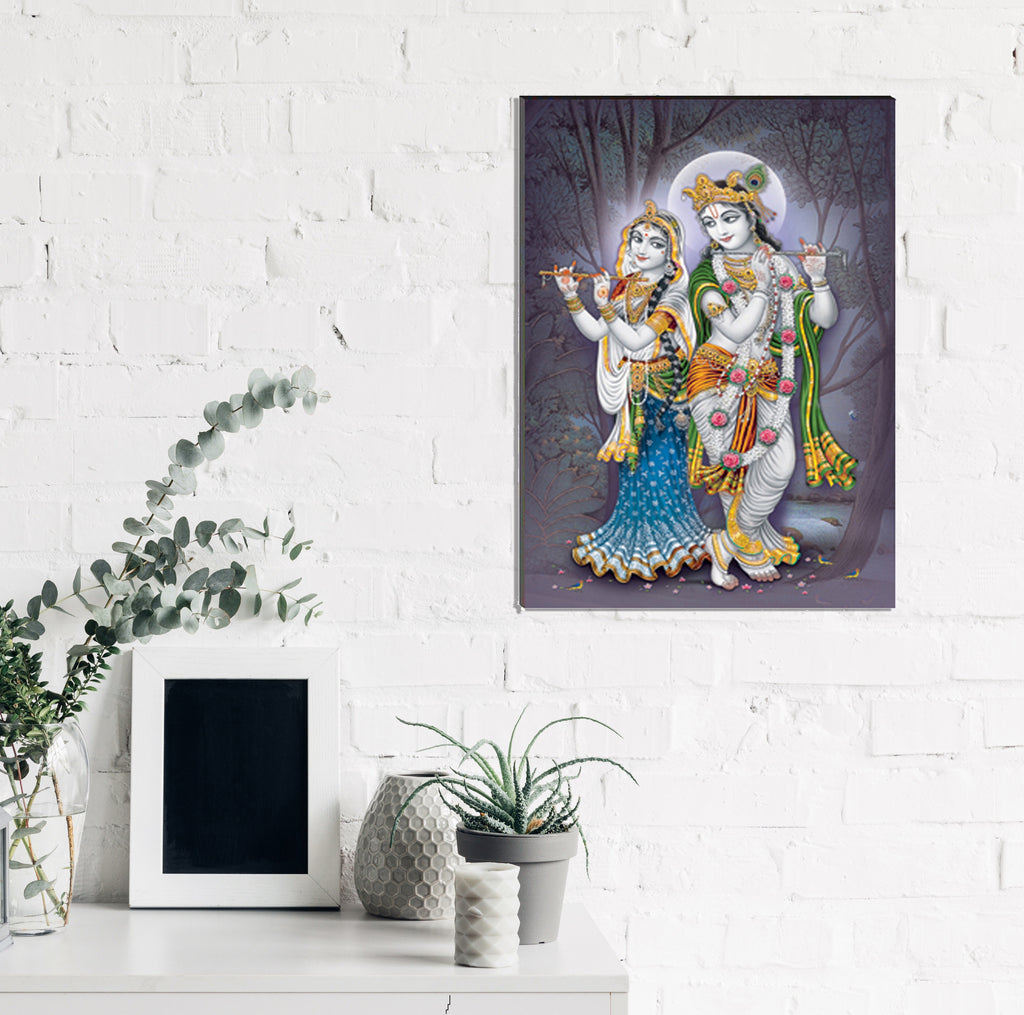 6MM MDF Radha Krishna Satin Matt Texture UV Art Painting Kafalo