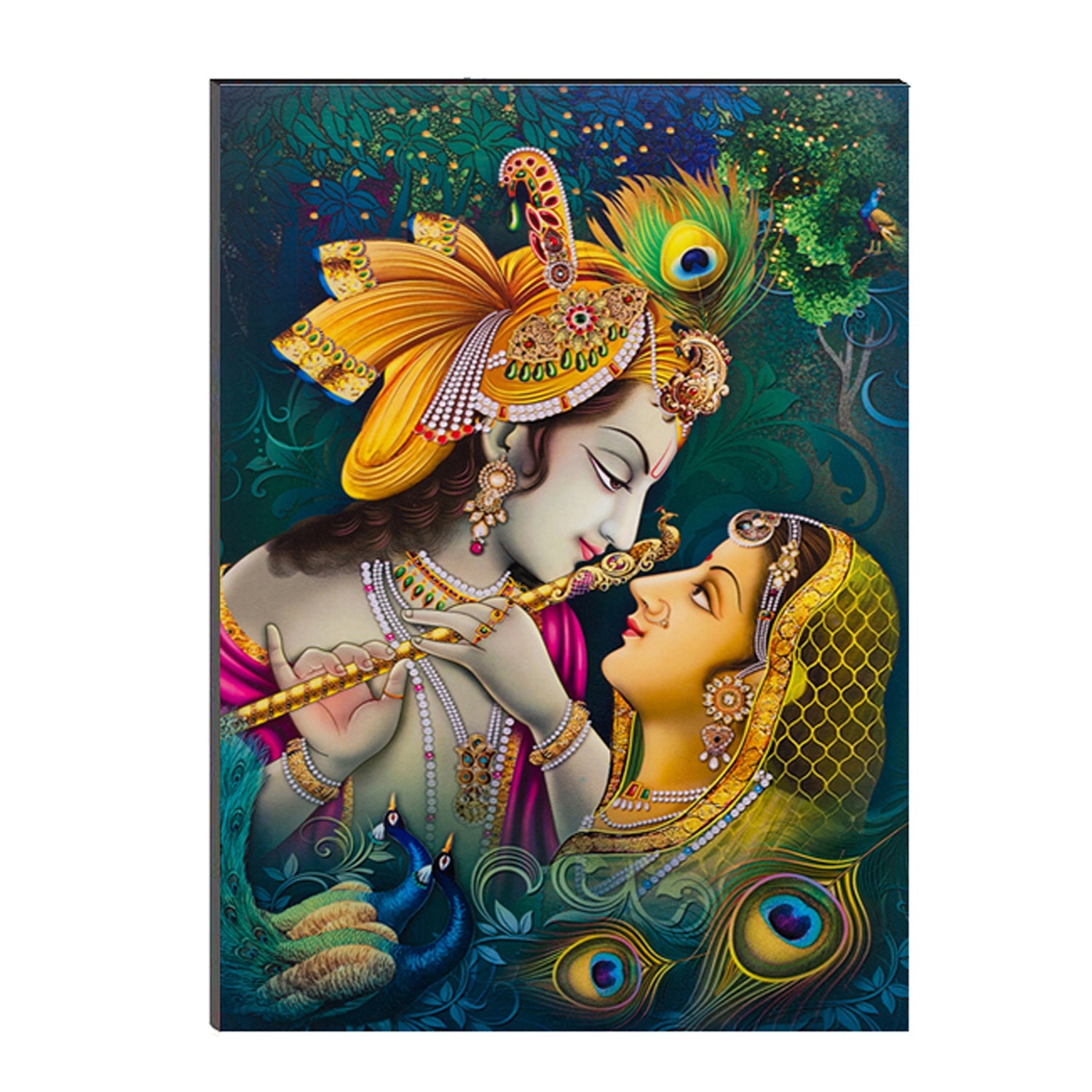 6MM MDF Radha Krishna Satin Matt Texture UV Art Painting Kafalo
