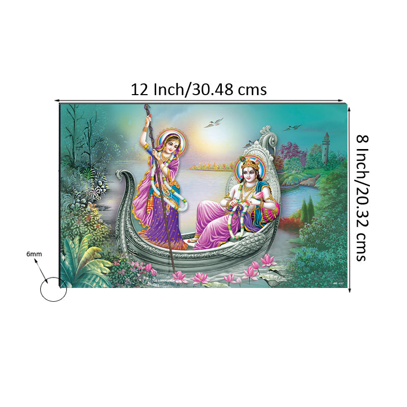 6MM MDF Radha Krishna Satin Matt Texture UV Art Painting Kafalo