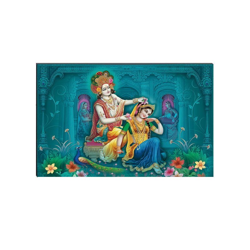 6MM MDF Radha Krishna Satin Matt Texture UV Art Painting Kafalo