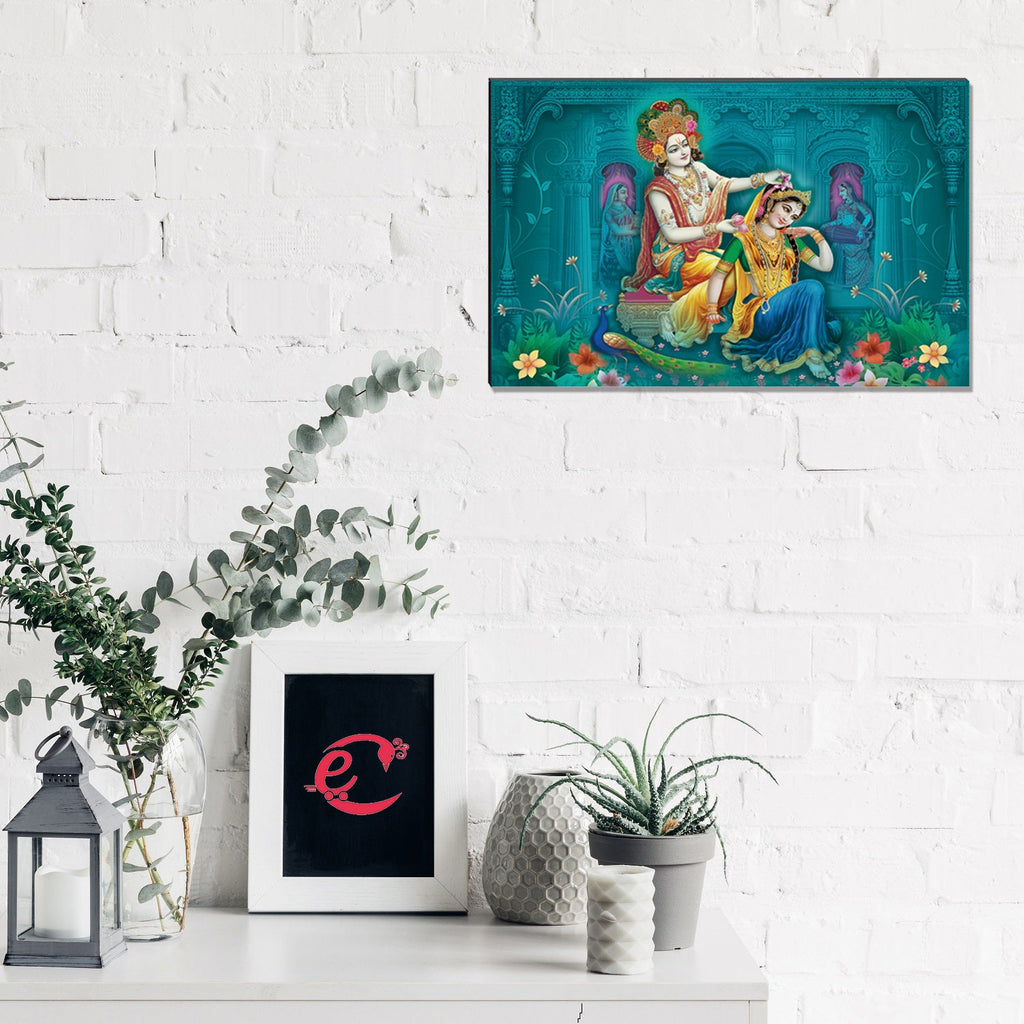 6MM MDF Radha Krishna Satin Matt Texture UV Art Painting Kafalo
