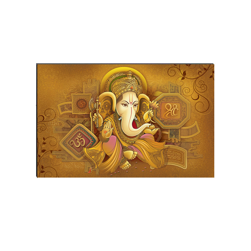 6MM MDF Lord Ganesha Satin Matt Texture UV Art Painting Kafalo