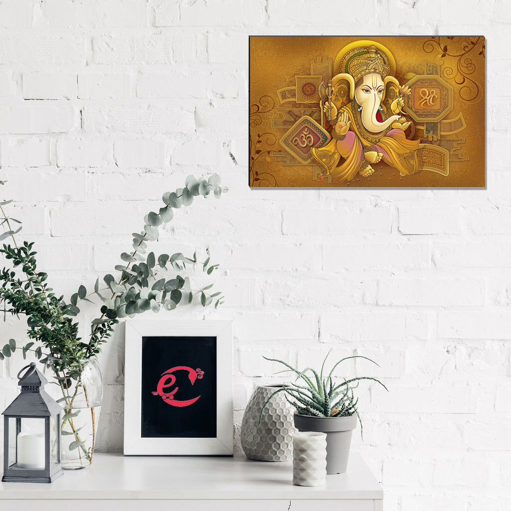 6MM MDF Lord Ganesha Satin Matt Texture UV Art Painting Kafalo