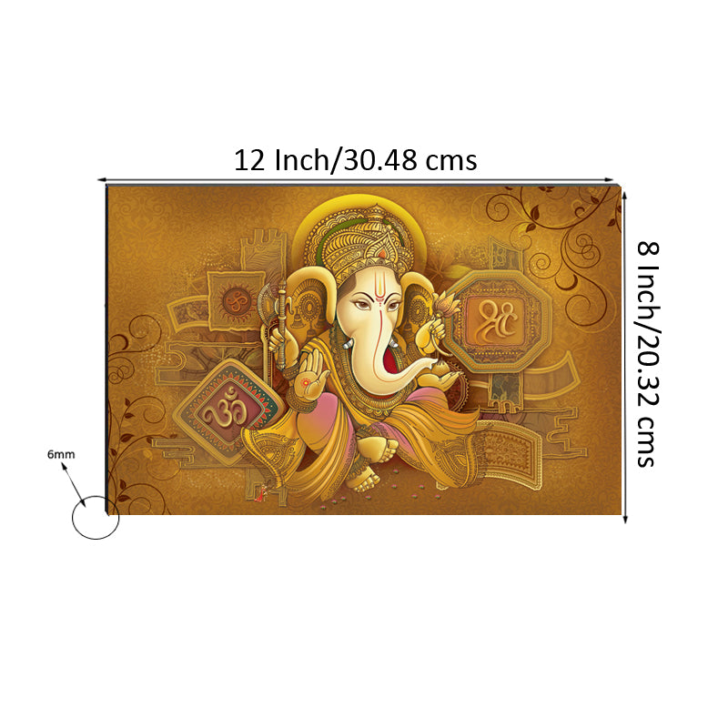 6MM MDF Lord Ganesha Satin Matt Texture UV Art Painting Kafalo