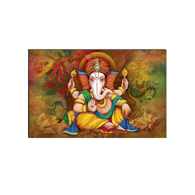 6MM MDF Lord Ganesha Satin Matt Texture UV Art Painting Kafalo