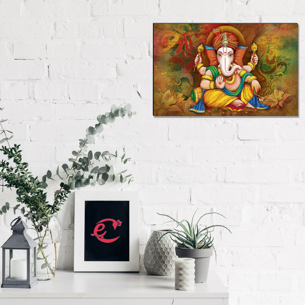 6MM MDF Lord Ganesha Satin Matt Texture UV Art Painting Kafalo