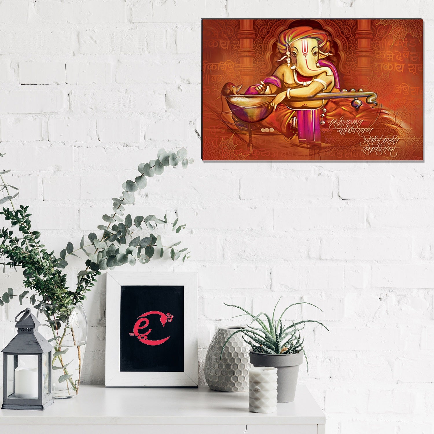 6MM MDF Lord Ganesha Satin Matt Texture UV Art Painting Kafalo