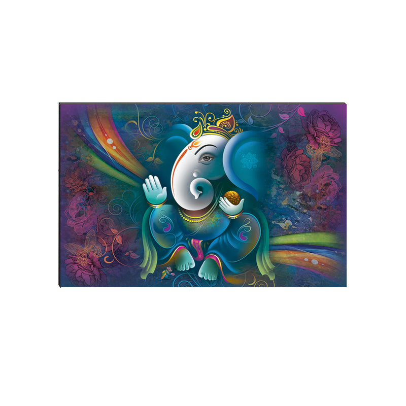 6MM MDF Lord Ganesha Satin Matt Texture UV Art Painting Kafalo
