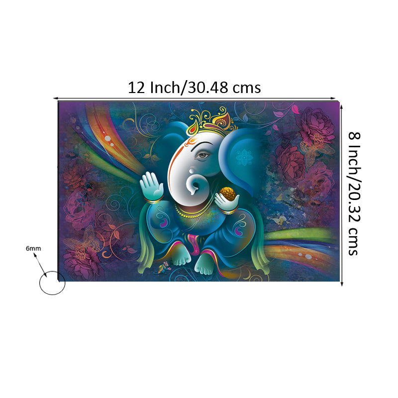 6MM MDF Lord Ganesha Satin Matt Texture UV Art Painting Kafalo