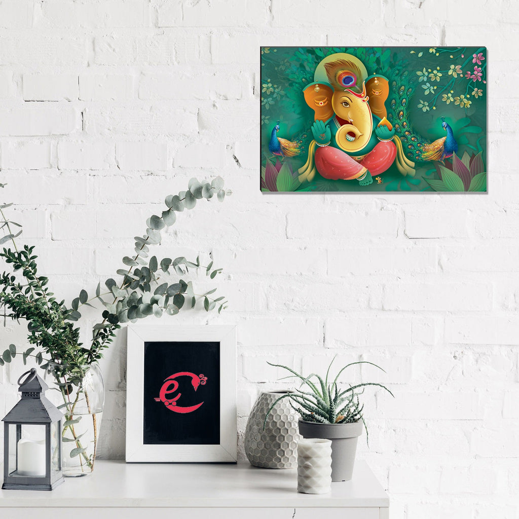 6MM MDF Lord Ganesha Satin Matt Texture UV Art Painting Kafalo