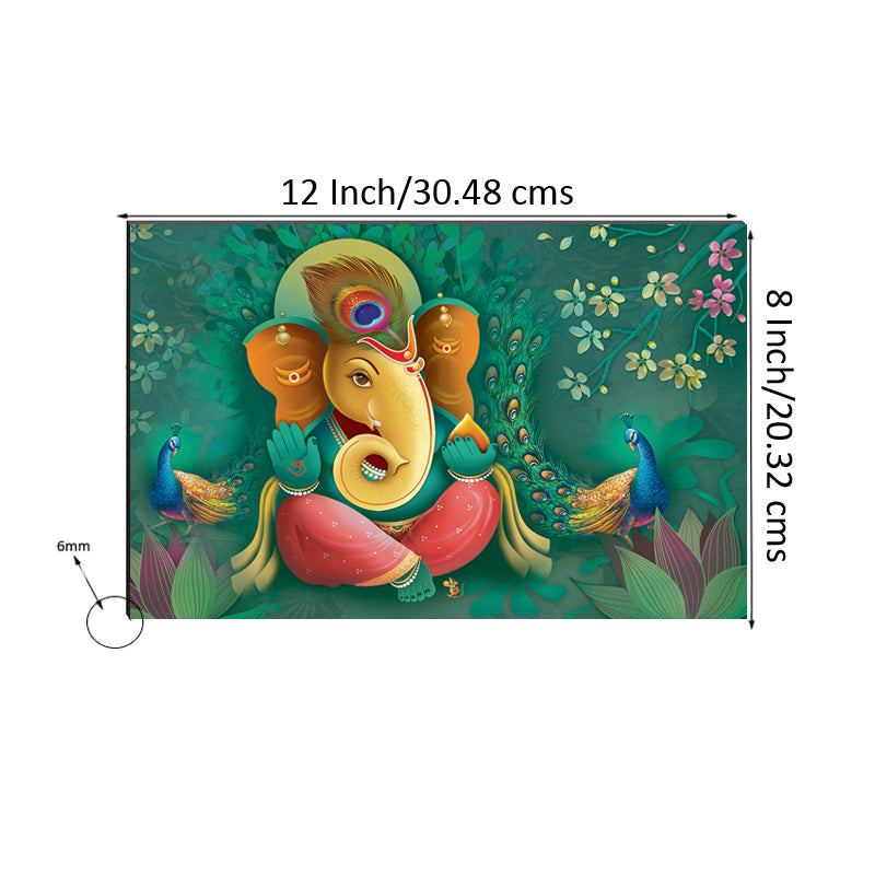 6MM MDF Lord Ganesha Satin Matt Texture UV Art Painting Kafalo
