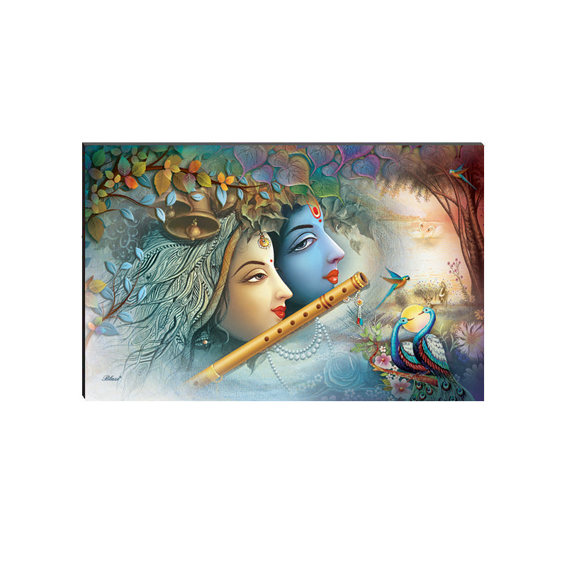 6MM MDF Radha Krishna Satin Matt Texture UV Art Painting Kafalo