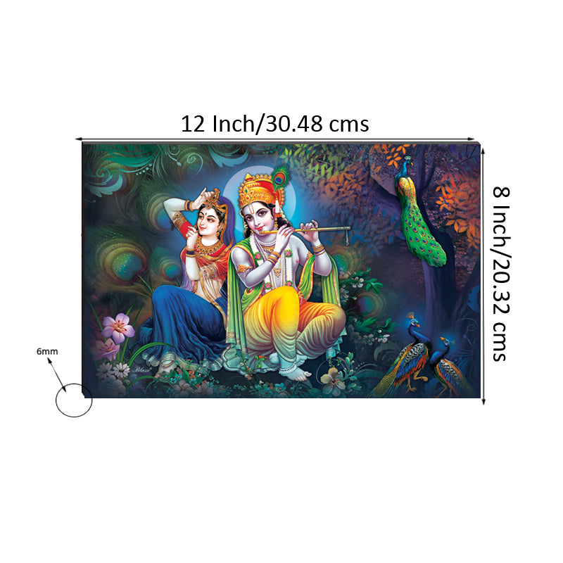 6MM MDF Radha Krishna Satin Matt Texture UV Art Painting Kafalo