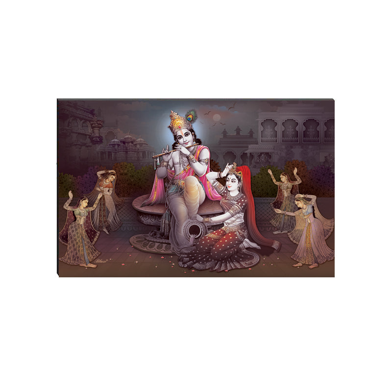 6MM MDF Radha Krishna Satin Matt Texture UV Art Painting Kafalo