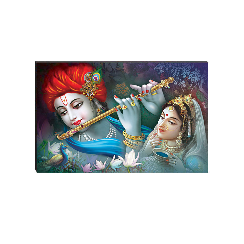 6MM MDF Radha Krishna Satin Matt Texture UV Art Painting Kafalo