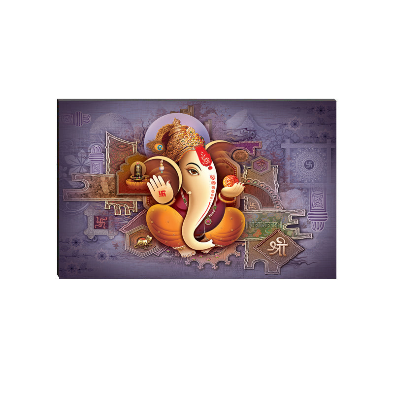 6MM MDF Lord Ganesha Satin Matt Texture UV Art Painting Kafalo
