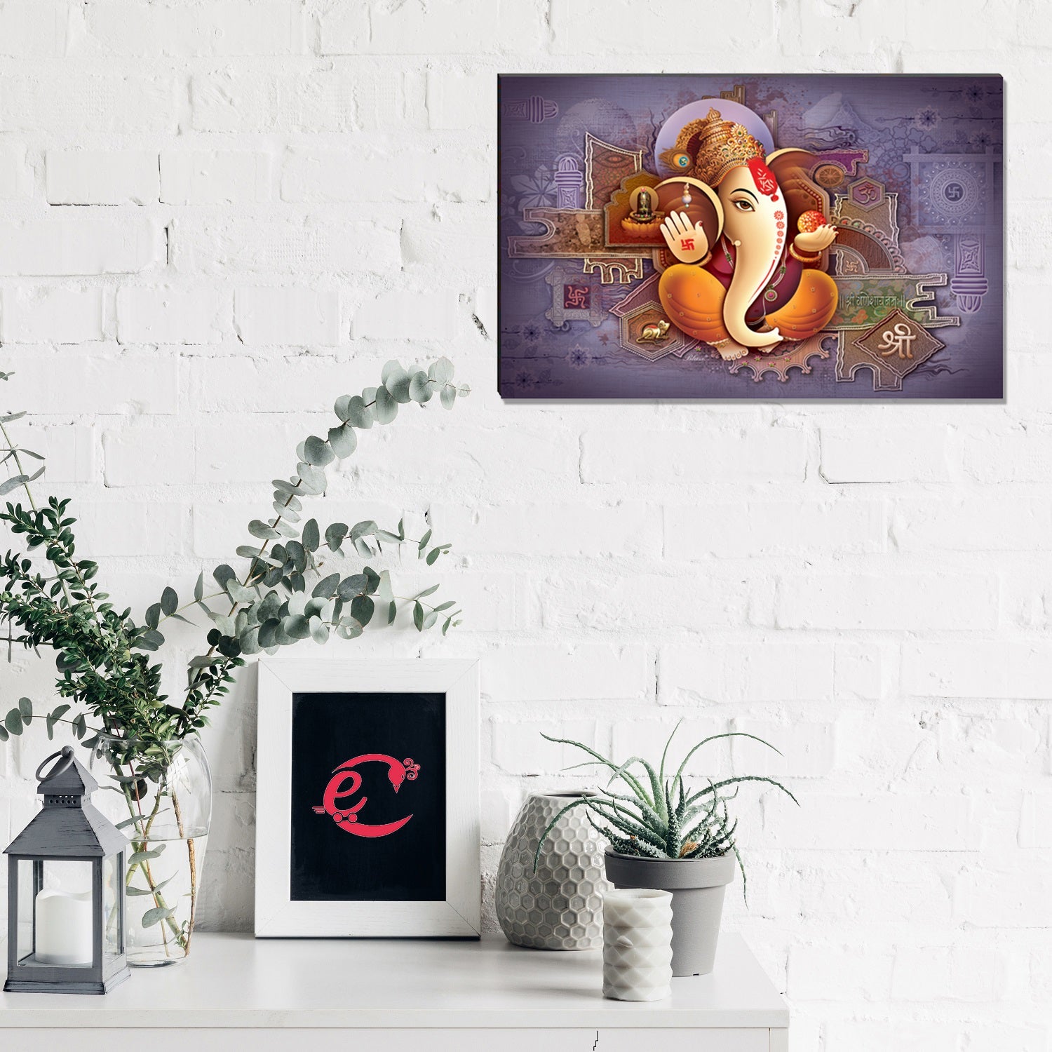 6MM MDF Lord Ganesha Satin Matt Texture UV Art Painting Kafalo