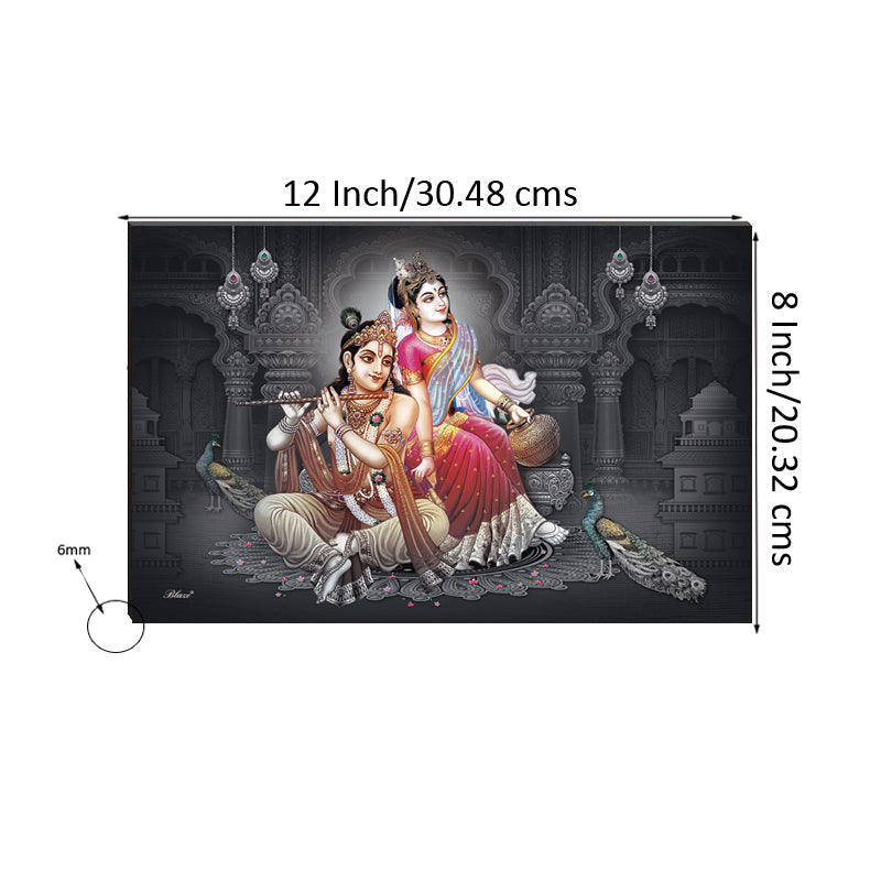 6MM MDF Radha Krishna Satin Matt Texture UV Art Painting Kafalo