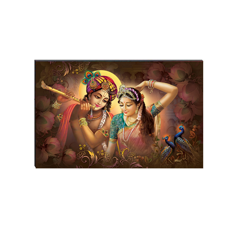 6MM MDF Radha Krishna Satin Matt Texture UV Art Painting Kafalo