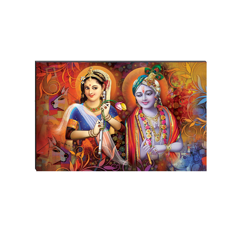6MM MDF Radha Krishna Satin Matt Texture UV Art Painting Kafalo