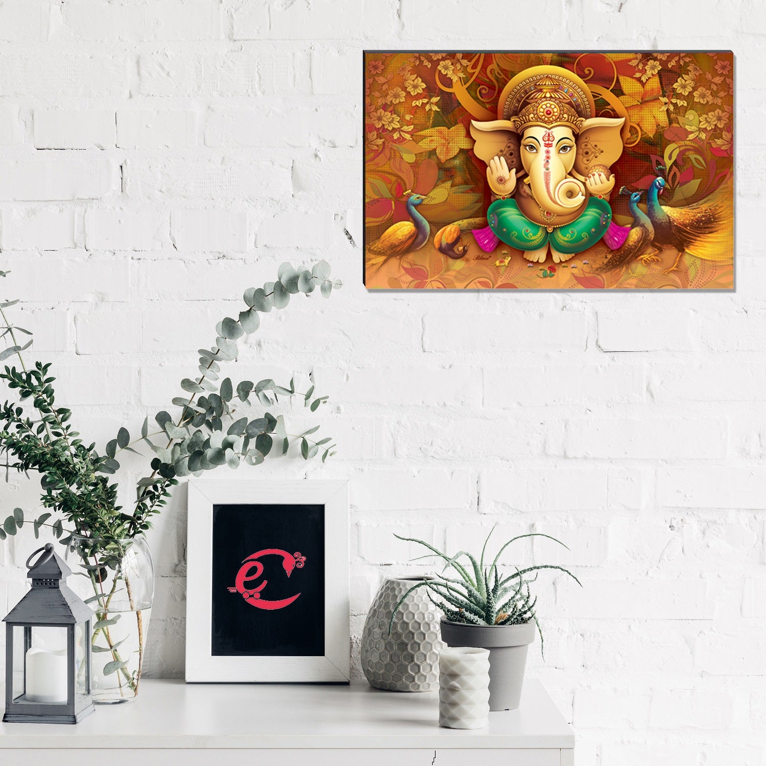 6MM MDF Lord Ganesha Satin Matt Texture UV Art Painting Kafalo