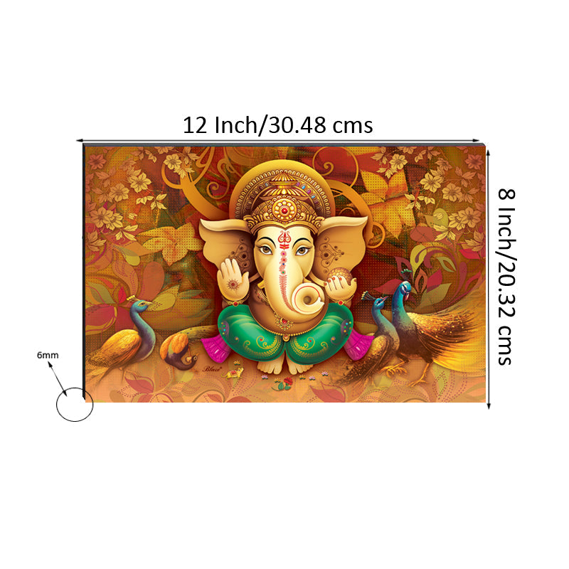 6MM MDF Lord Ganesha Satin Matt Texture UV Art Painting Kafalo
