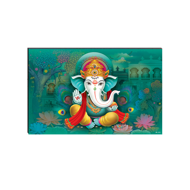 6MM MDF Lord Ganesha Satin Matt Texture UV Art Painting Kafalo