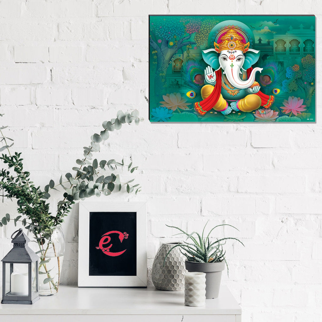 6MM MDF Lord Ganesha Satin Matt Texture UV Art Painting Kafalo