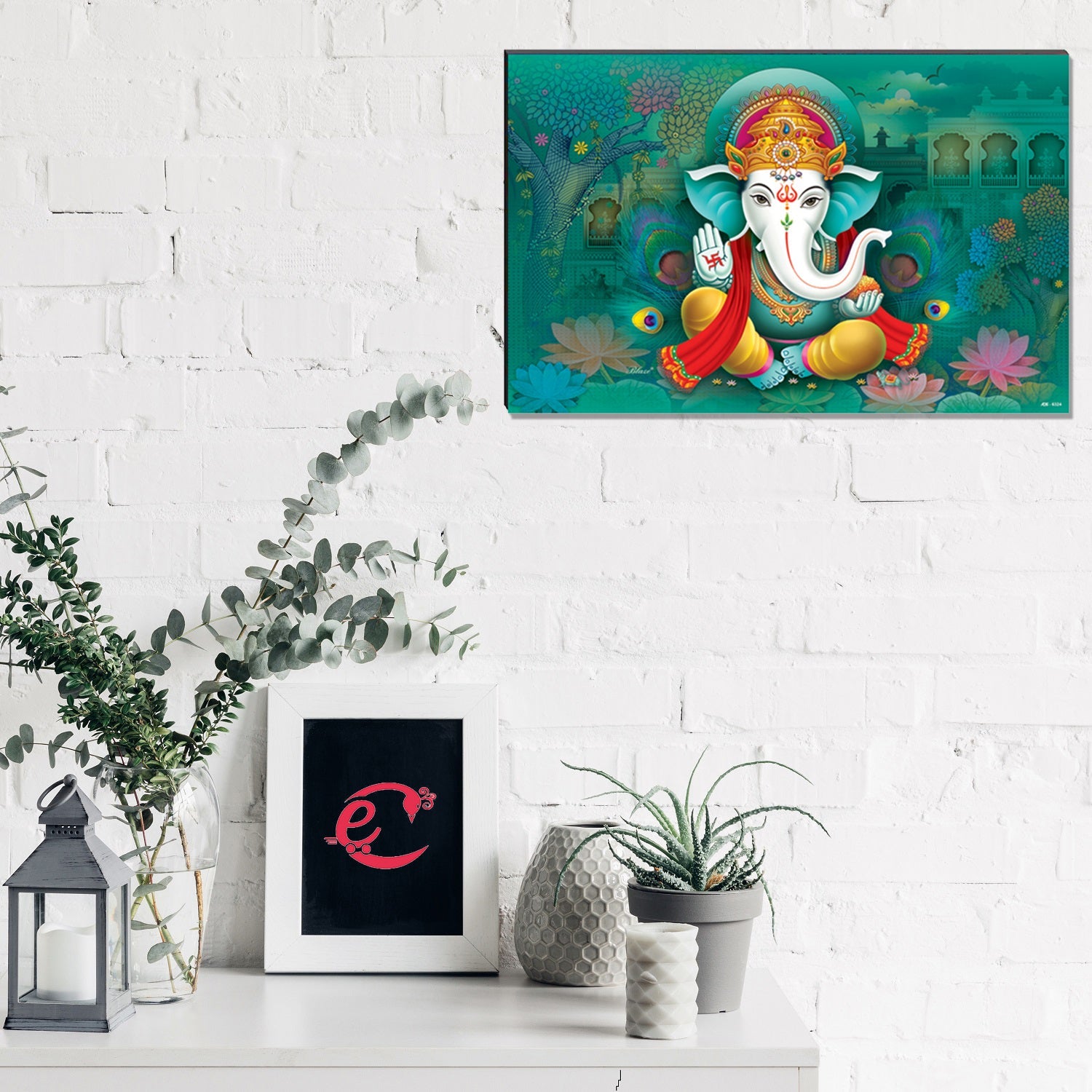 6MM MDF Lord Ganesha Satin Matt Texture UV Art Painting Kafalo