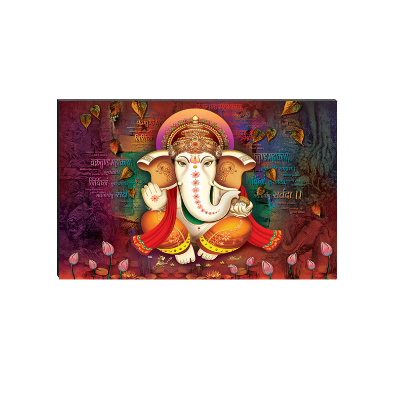 6MM MDF Lord Ganesha Satin Matt Texture UV Art Painting Kafalo