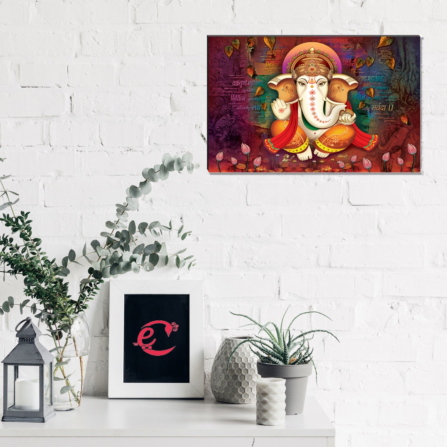 6MM MDF Lord Ganesha Satin Matt Texture UV Art Painting Kafalo