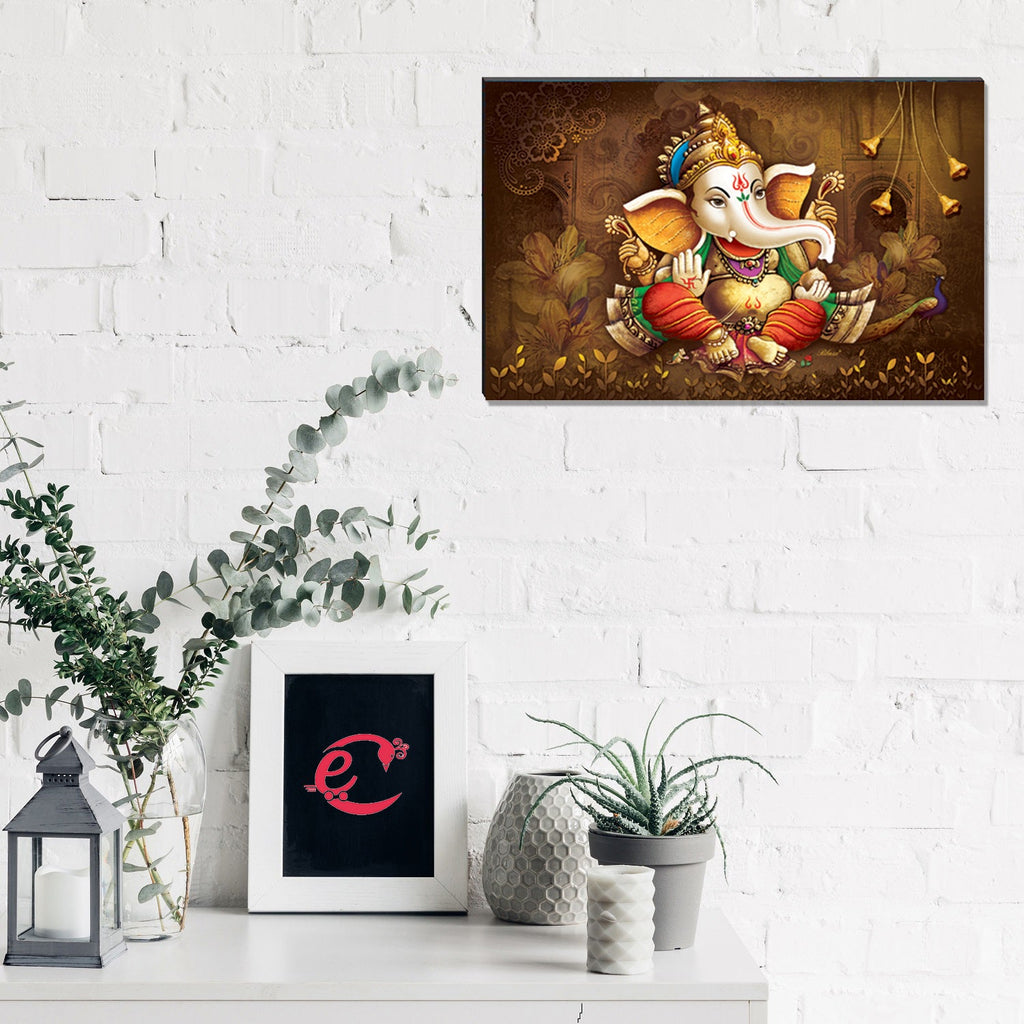 6MM MDF Lord Ganesha Satin Matt Texture UV Art Painting Kafalo