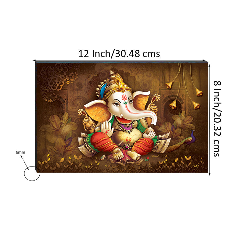 6MM MDF Lord Ganesha Satin Matt Texture UV Art Painting Kafalo