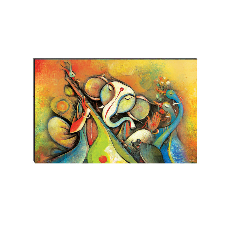 6MM MDF Lord Ganesha Satin Matt Texture UV Art Painting Kafalo