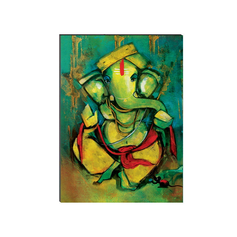 6MM MDF Lord Ganesha Satin Matt Texture UV Art Painting Kafalo