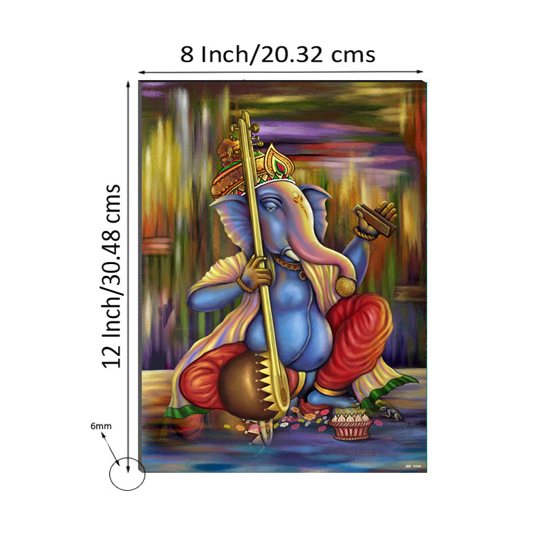 6MM MDF Lord Ganesha Satin Matt Texture UV Art Painting Kafalo