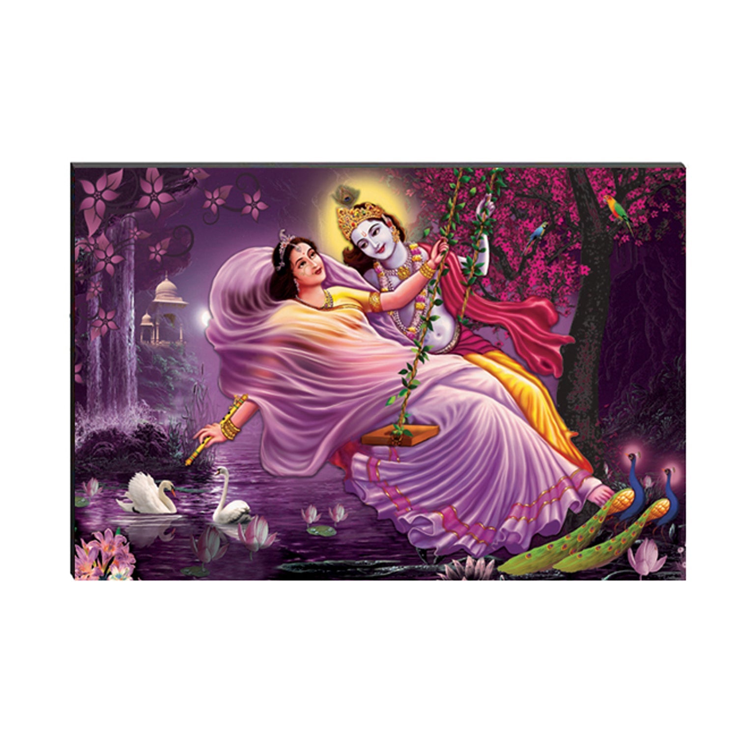 6MM MDF Radha Krishna Satin Matt Texture UV Art Painting Kafalo