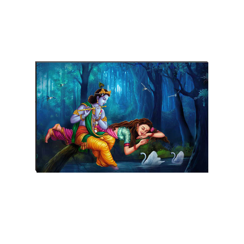 6MM MDF Radha Krishna Satin Matt Texture UV Art Painting Kafalo