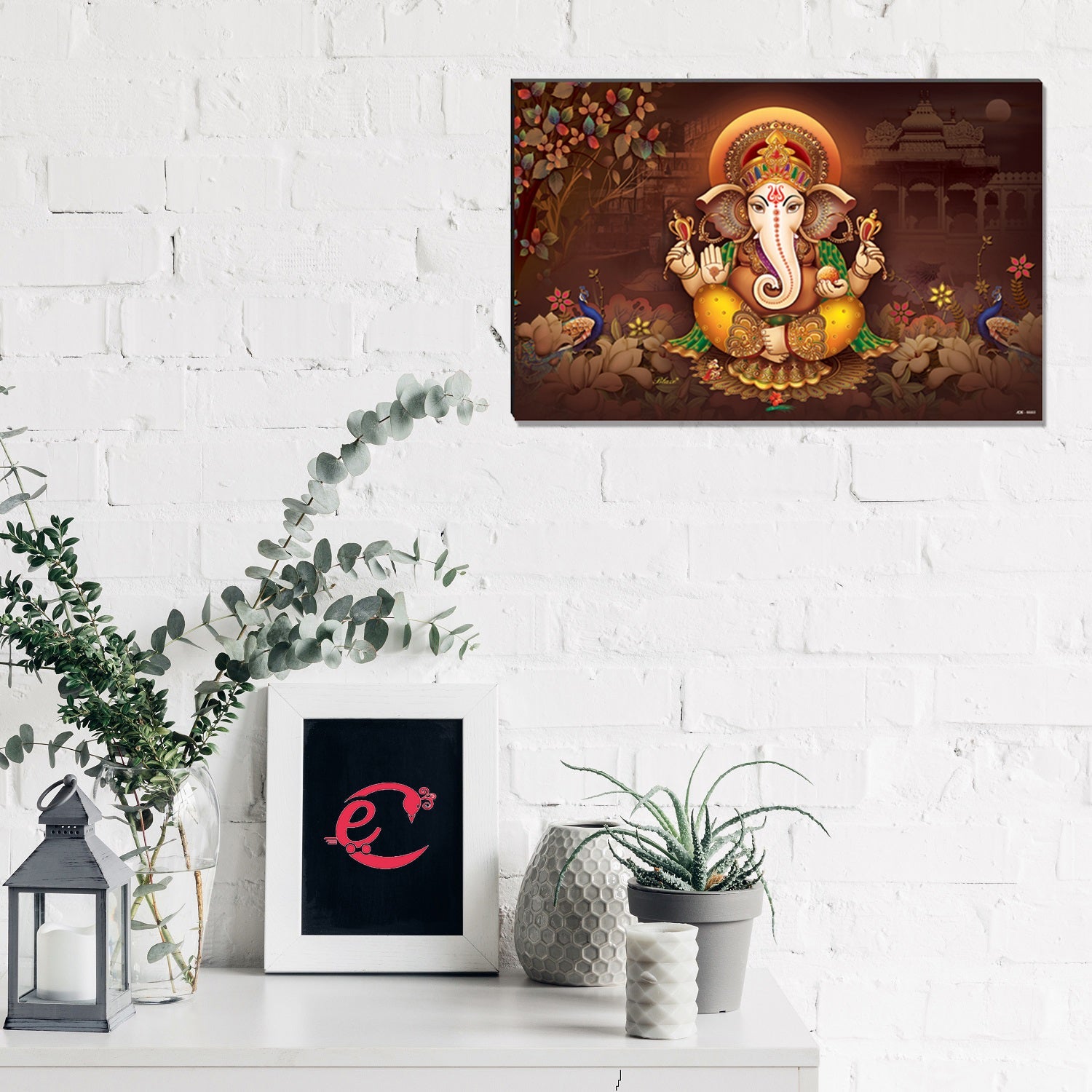 6MM MDF Lord Ganesha Satin Matt Texture UV Art Painting Kafalo
