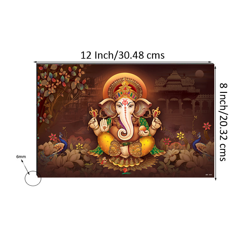 6MM MDF Lord Ganesha Satin Matt Texture UV Art Painting Kafalo