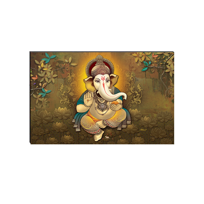 6MM MDF Lord Ganesha Satin Matt Texture UV Art Painting Kafalo