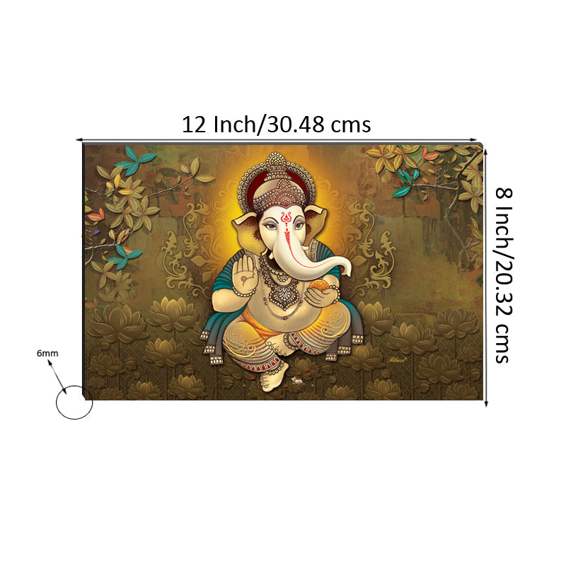 6MM MDF Lord Ganesha Satin Matt Texture UV Art Painting Kafalo