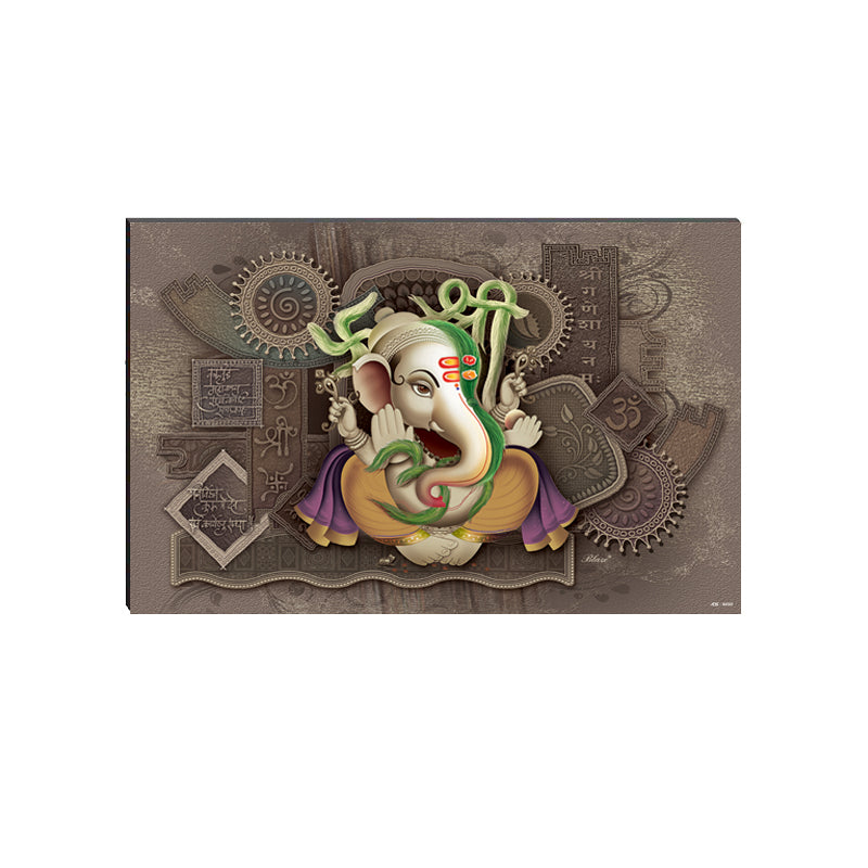6MM MDF Lord Ganesha Satin Matt Texture UV Art Painting Kafalo